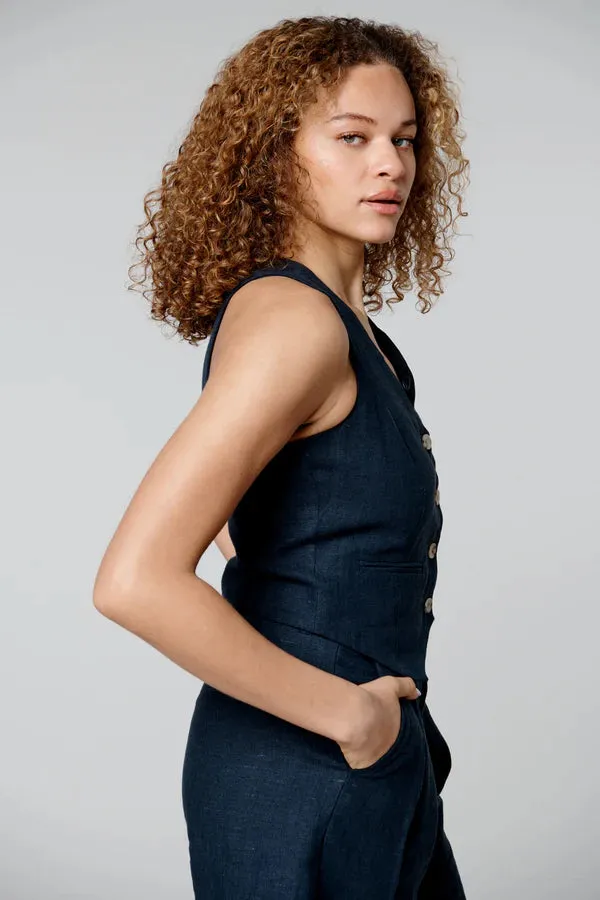 Set Sail Vest-Navy-Final Sale