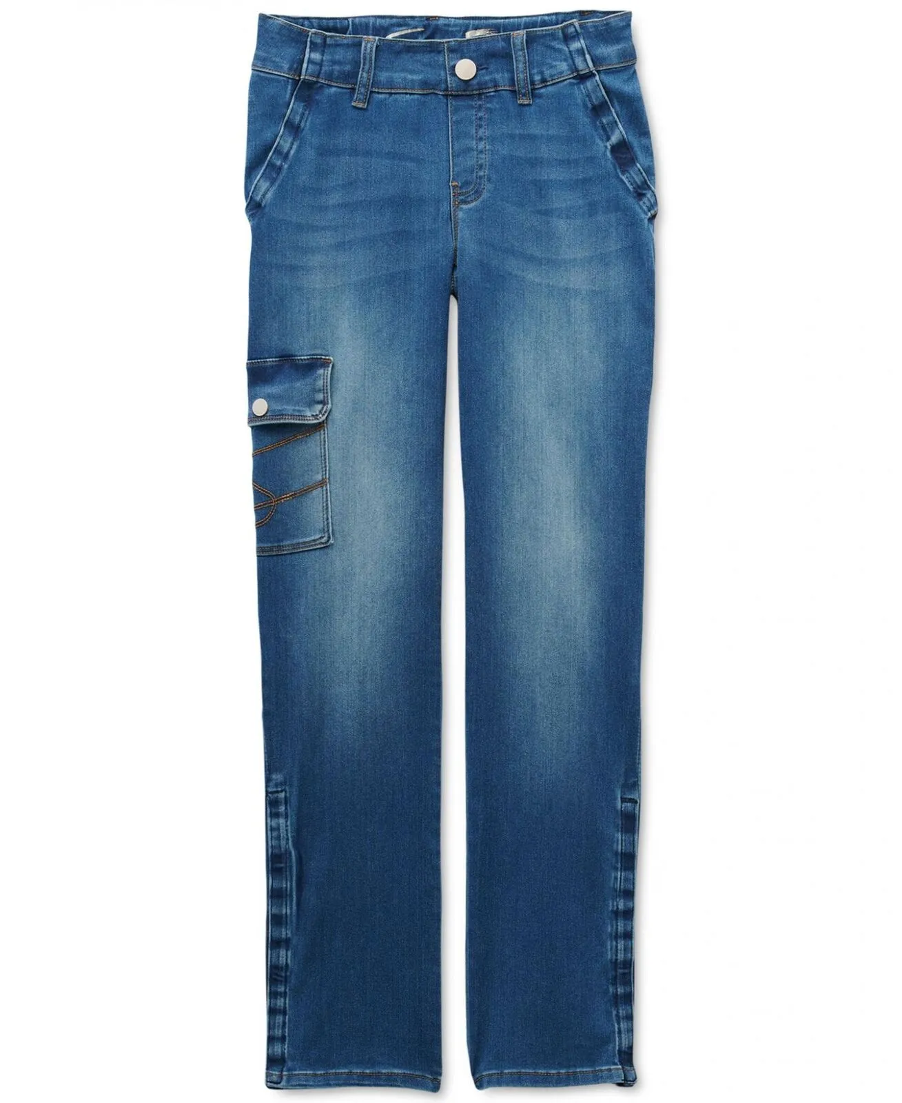Seven7 Womens Seated Tummyless Easy Straight Jeans w/Cargo Pocket MA1558