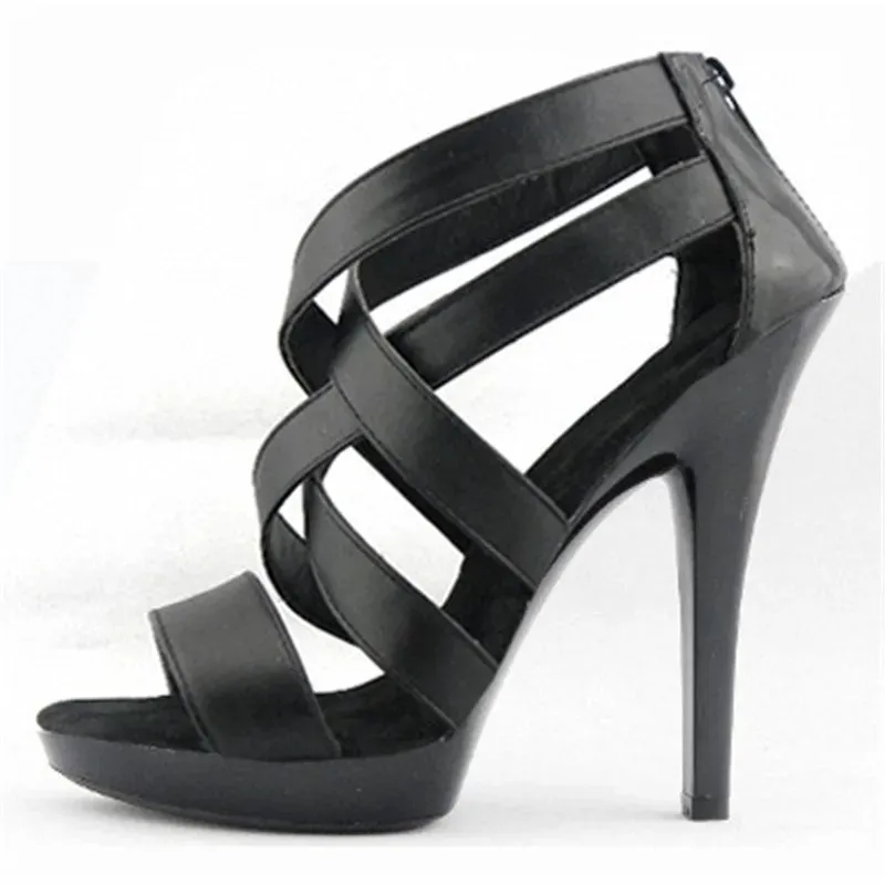 sexy Roman sandals, model heels 13 cm platform platform sandals high heels