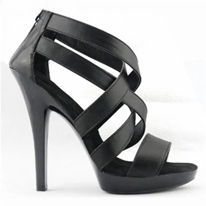 sexy Roman sandals, model heels 13 cm platform platform sandals high heels