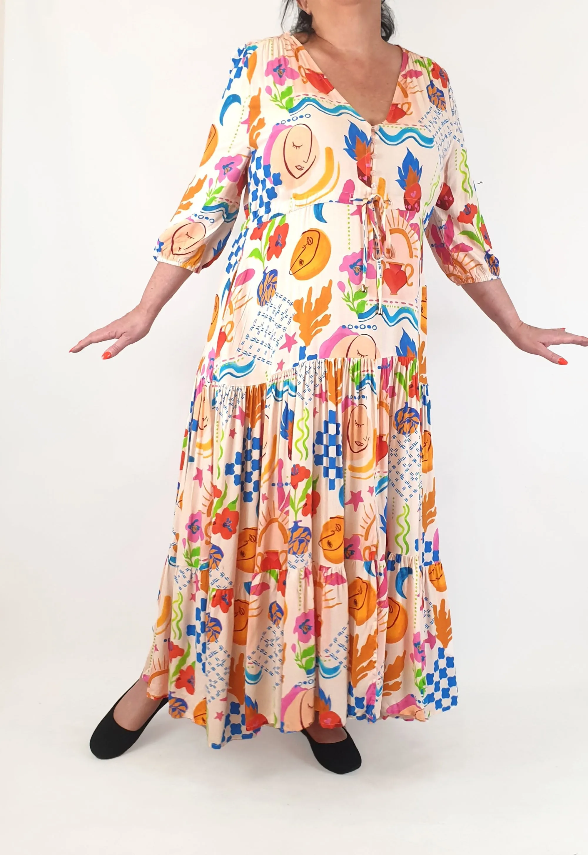 She Street tiered maxi dress size XL