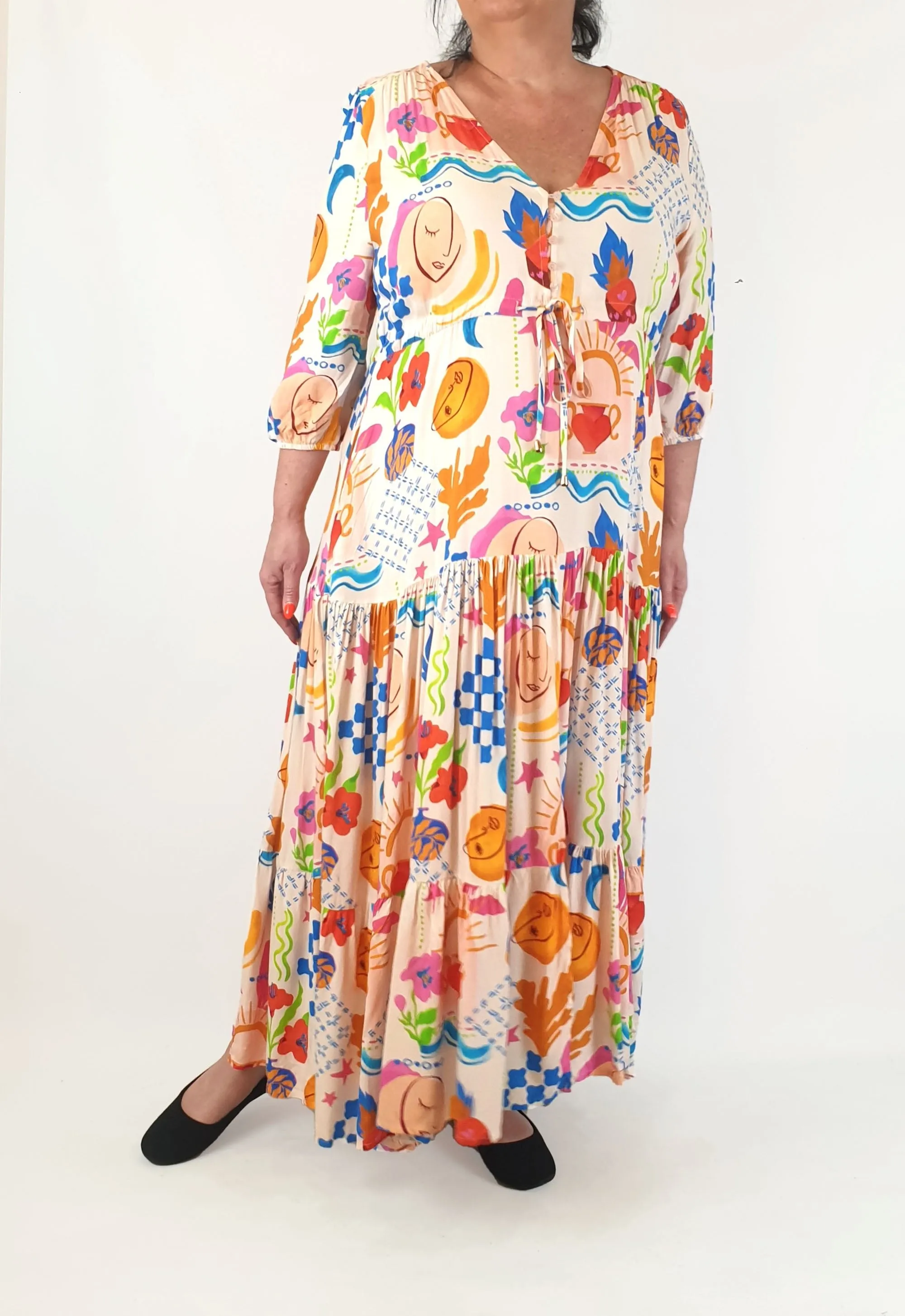 She Street tiered maxi dress size XL
