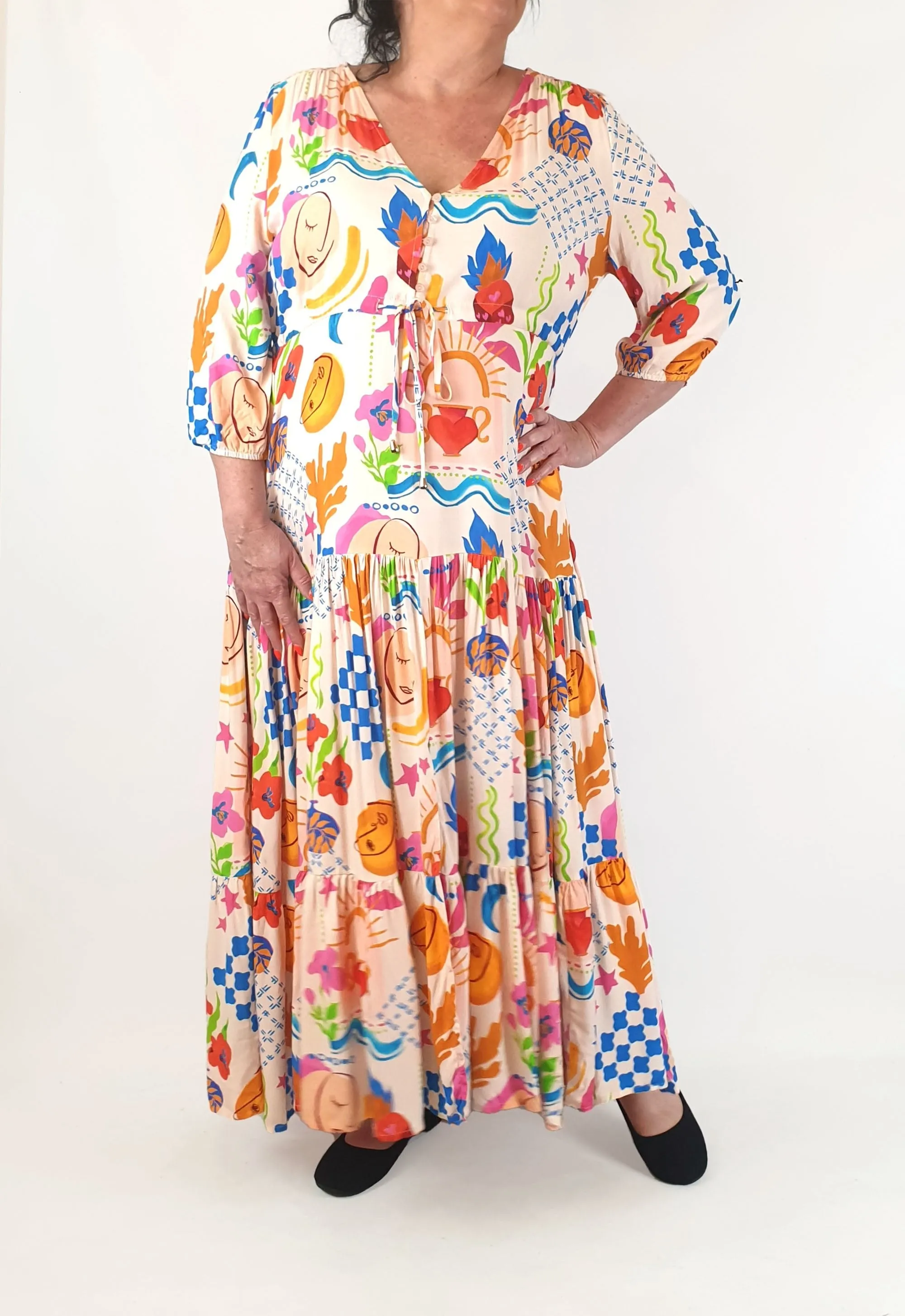 She Street tiered maxi dress size XL