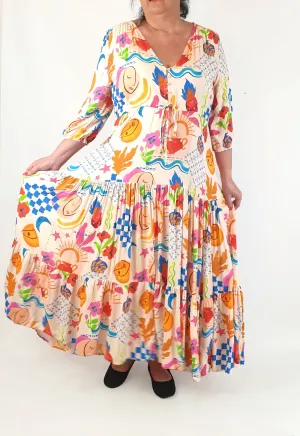 She Street tiered maxi dress size XL