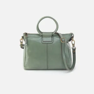 Sheila Medium Satchel In Polished Leather - Jade