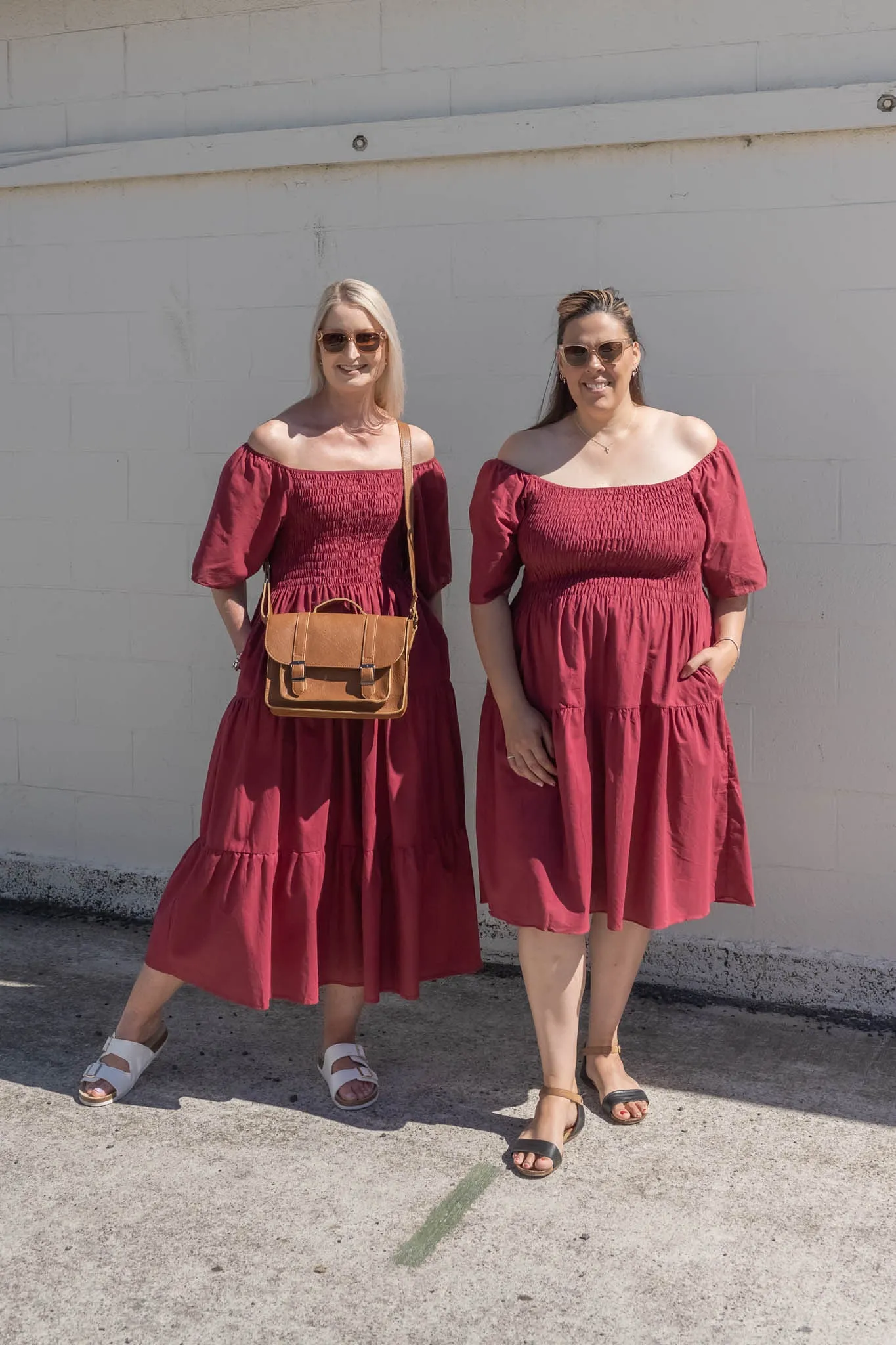 Shirred Bust Soph Maxi - Wine