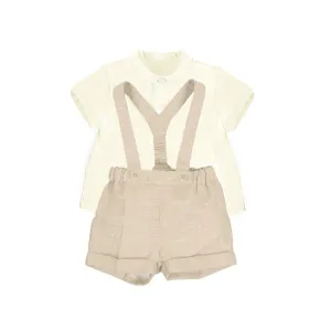 Shorts with Suspenders Linen 1.262