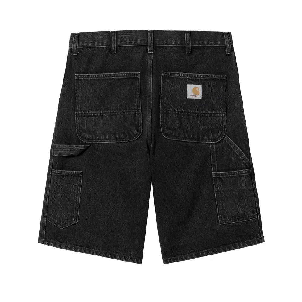 Single Knee Short | Black (stone washed)