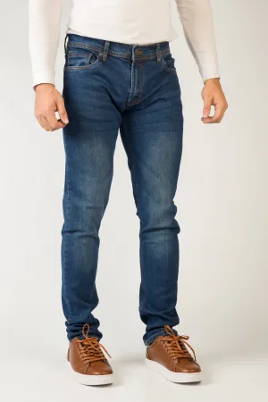 Slim Fit Faded Denim Jeans