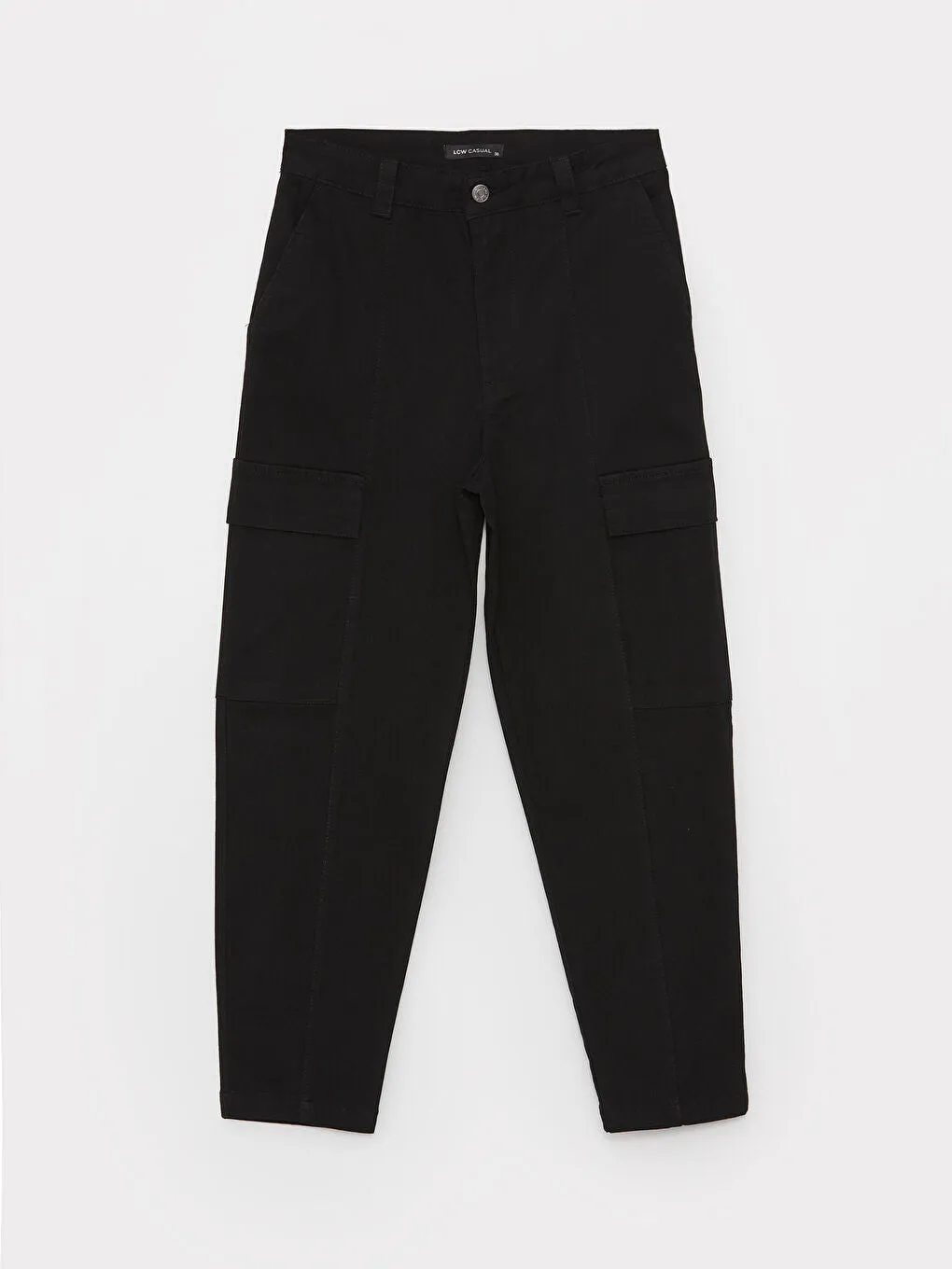 Slim Fit Gabardine Women Cargo Pants