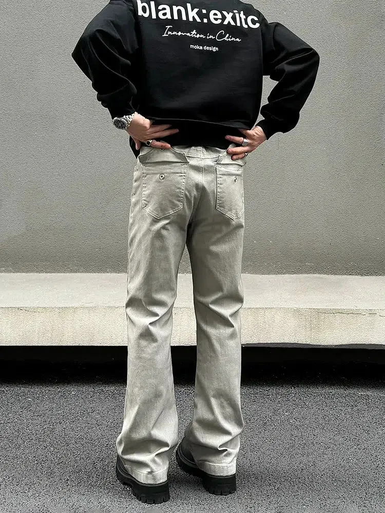 Slim Fit Straight-leg Flared Trousers