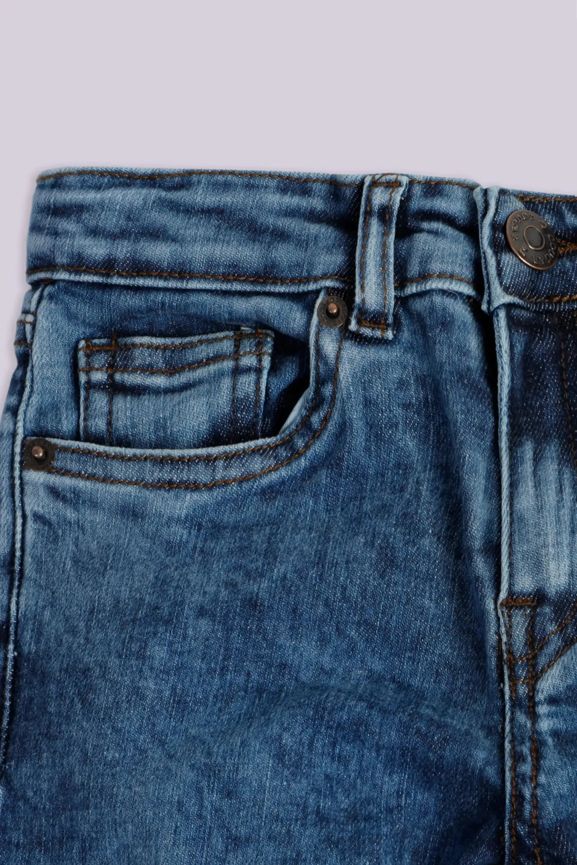 Slim Fit Washed Denim