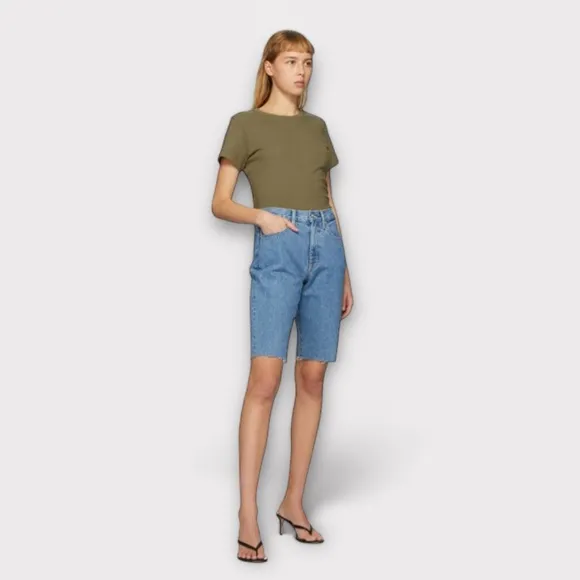 SLVRLAKE Beatnik Denim Shorts in Pacific NWOT