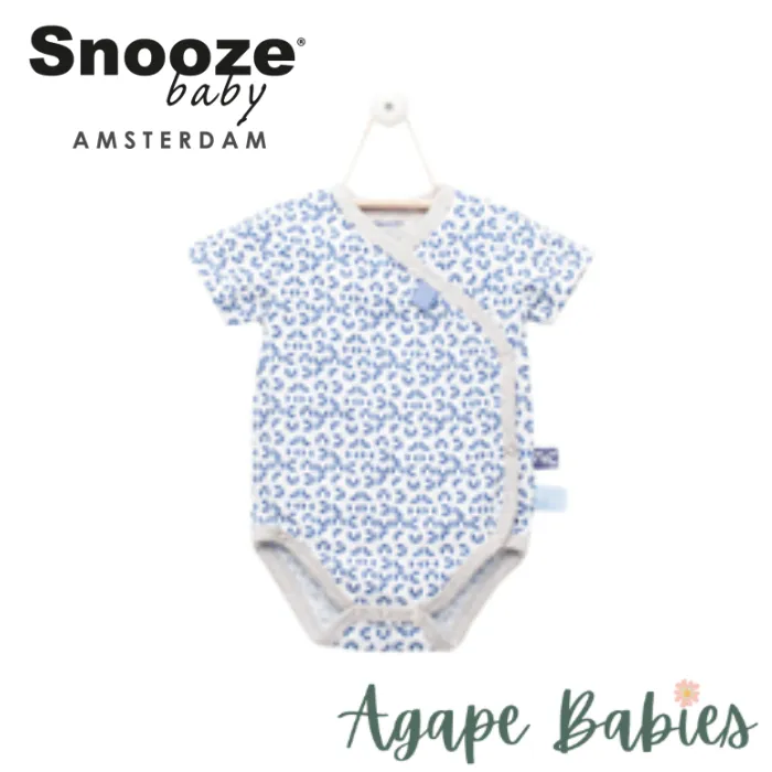 Snoozebaby Romper ss Mosaic indigo wrap  - 4 Sizes