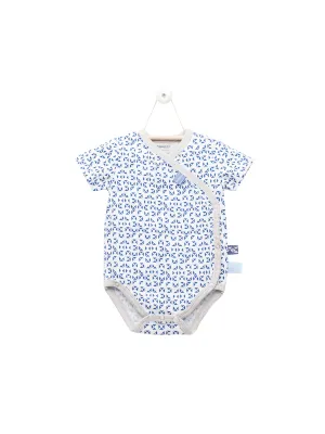Snoozebaby Romper ss Mosaic indigo wrap  - 4 Sizes