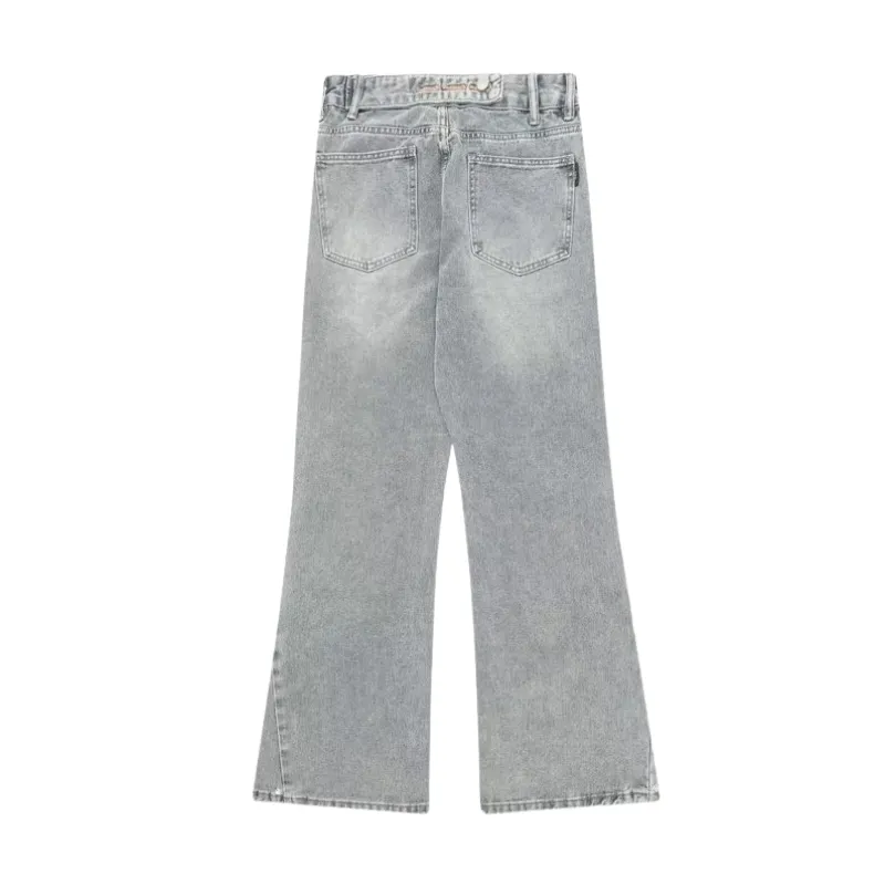 Solid Paneled Wide-Leg Jeans