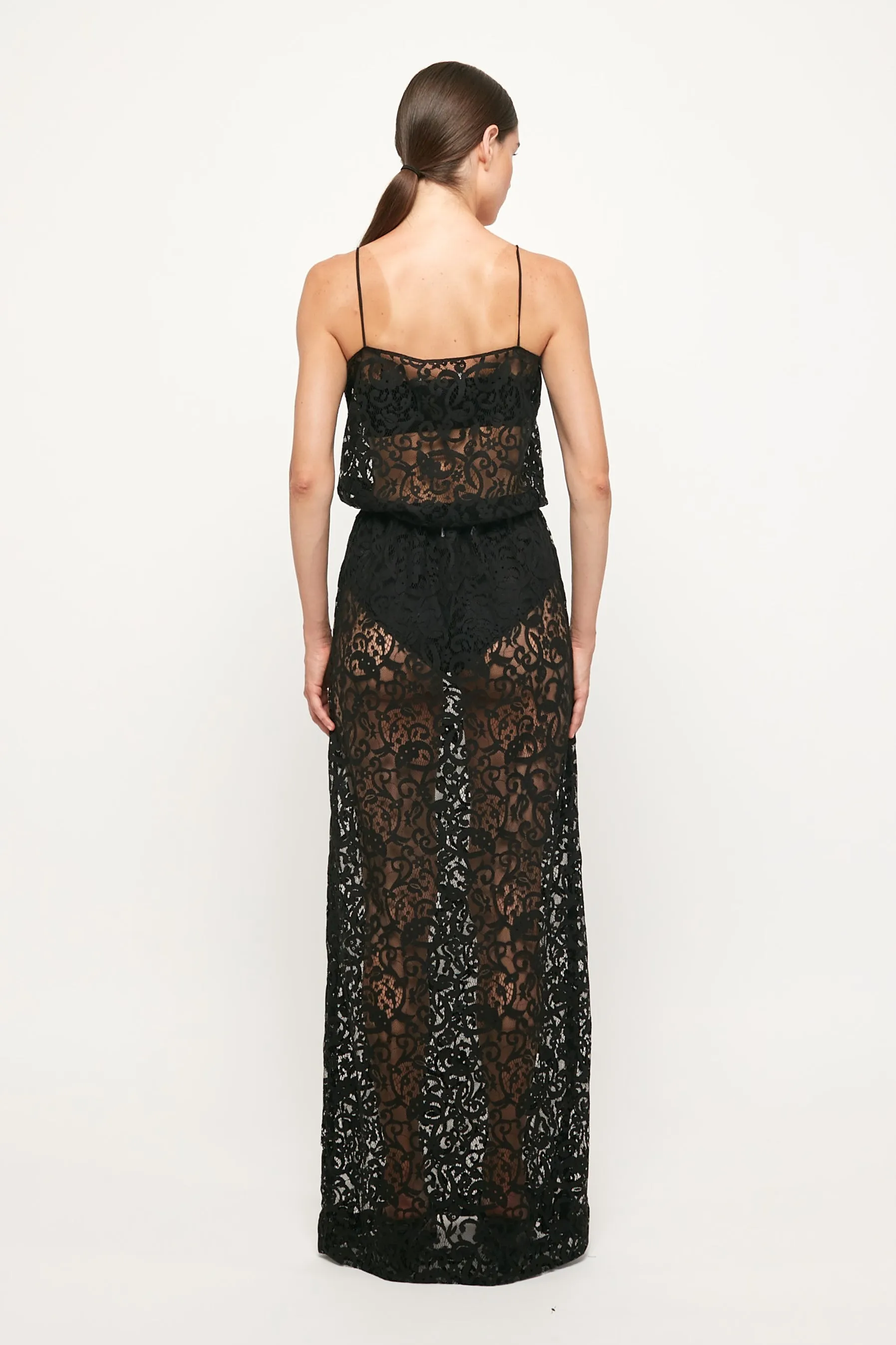 Spaghetti Strap Top | High Waisted Maxi Skirt