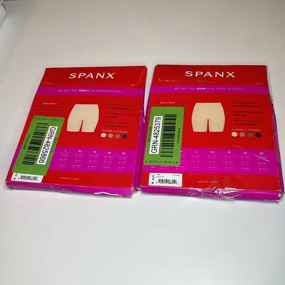 spanx 2 Pair higher power short Soft Nude 1X NWT