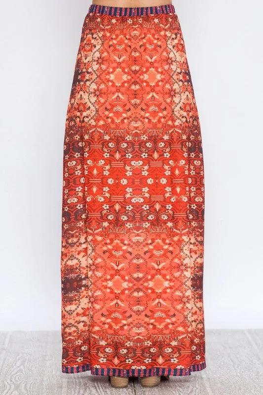 SPELLBOUND PRINTED MAXI SKIRT