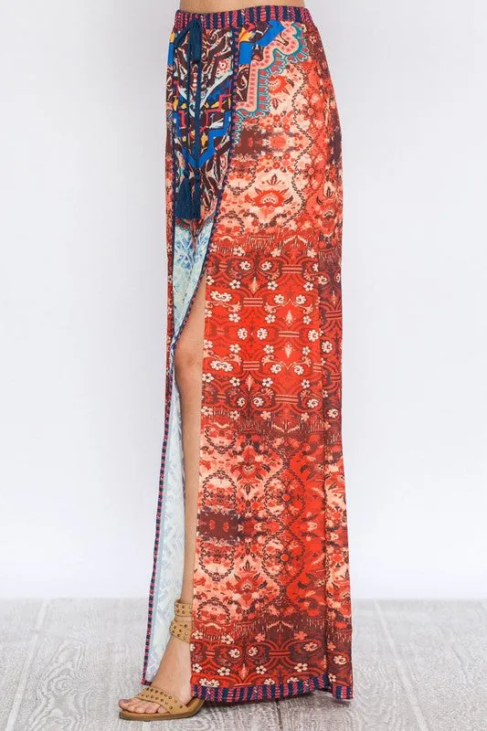 SPELLBOUND PRINTED MAXI SKIRT