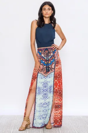 SPELLBOUND PRINTED MAXI SKIRT