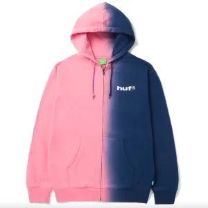 SPLIT DYE F/Z HOODIE PINK/NAVY