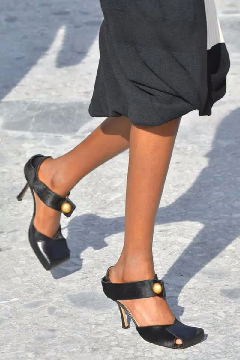 Square Toe Pumps Women Sandals