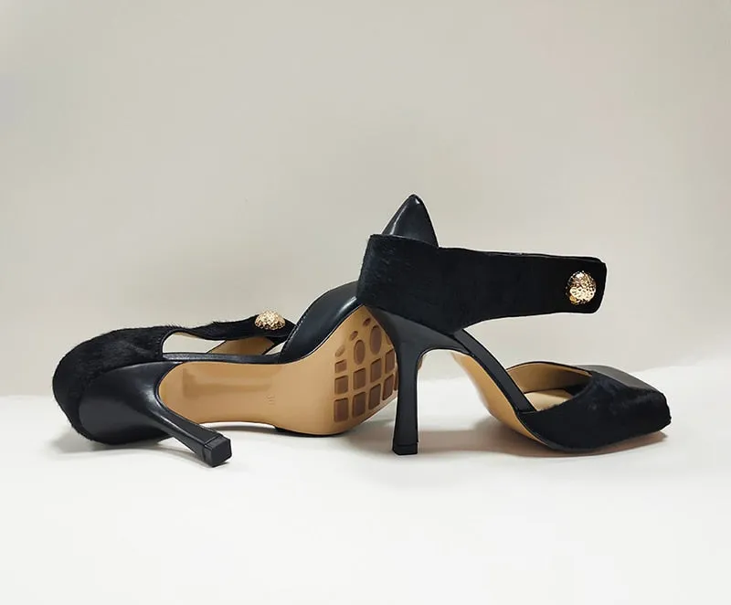 Square Toe Pumps Women Sandals