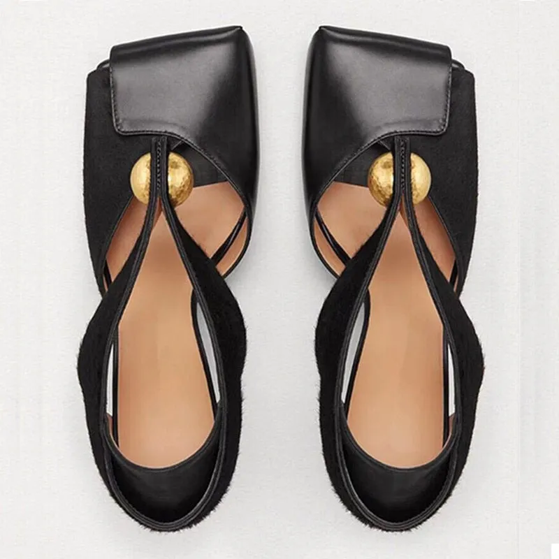 Square Toe Pumps Women Sandals