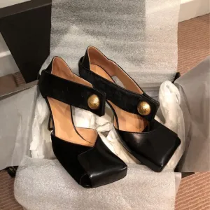 Square Toe Pumps Women Sandals