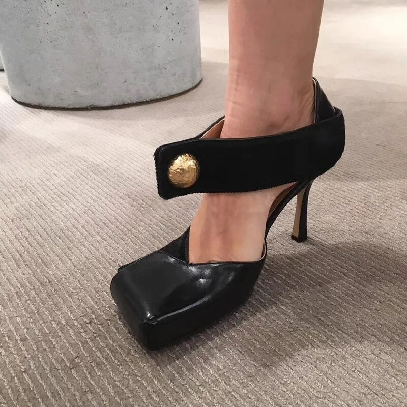 Square Toe Pumps Women Sandals