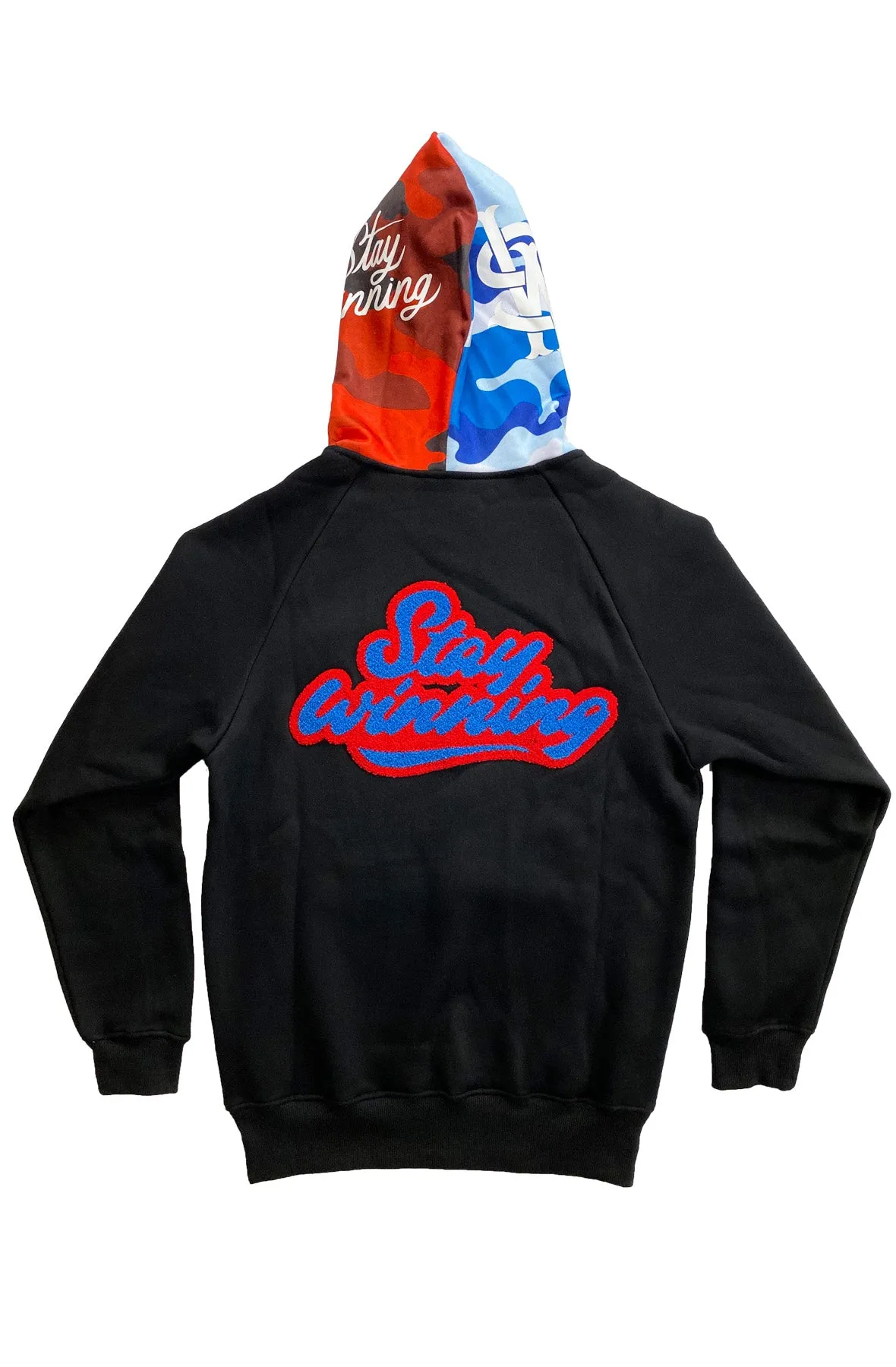 Stay Winning Split Camo Chenille Hoodie