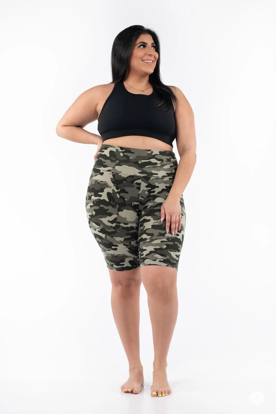 Stealth Mode High-Waisted Biker Shorts
