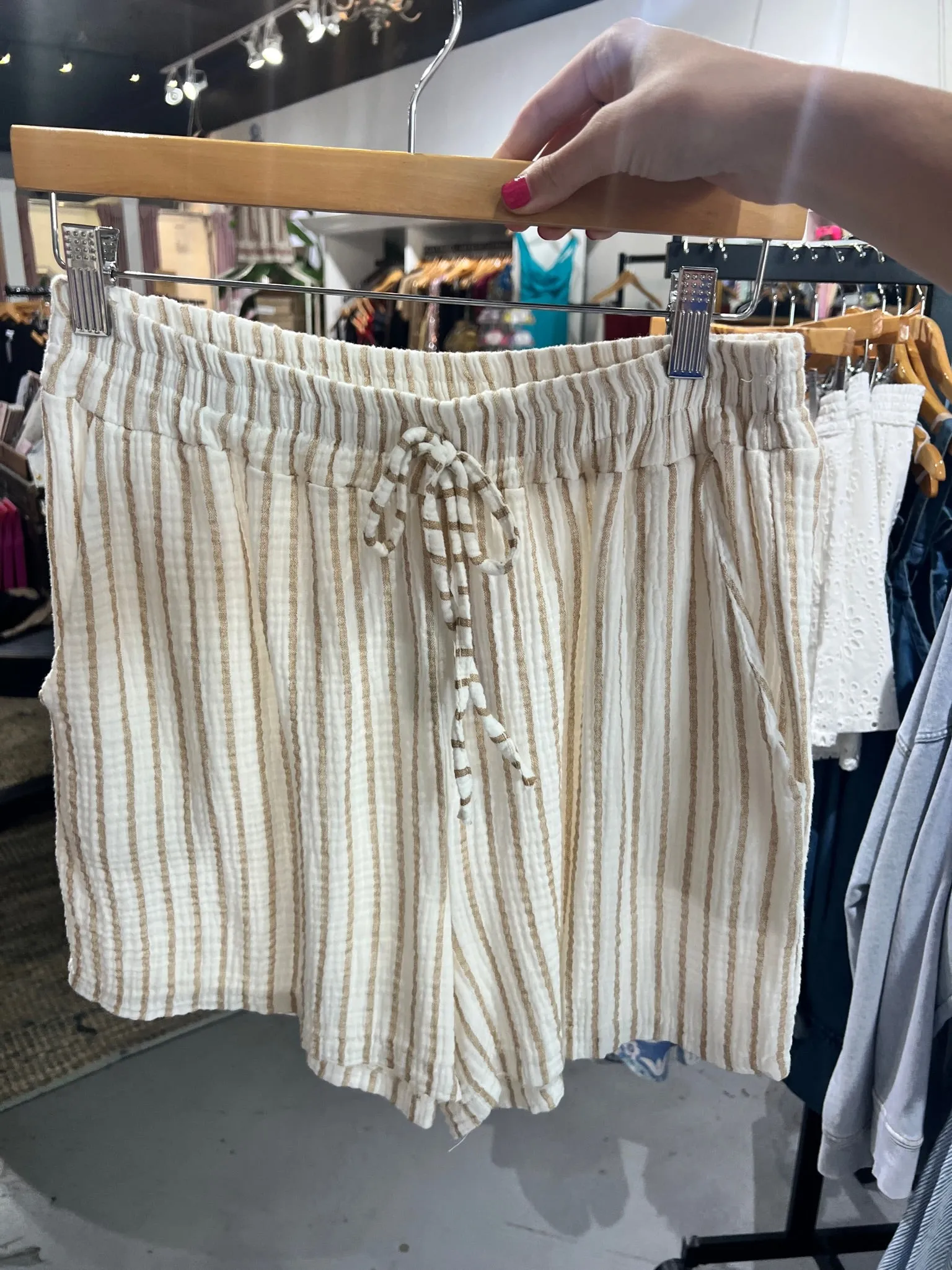 Striped Linen Shorts