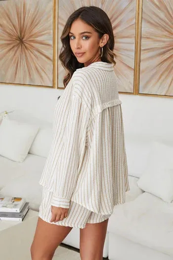 Striped Linen Shorts