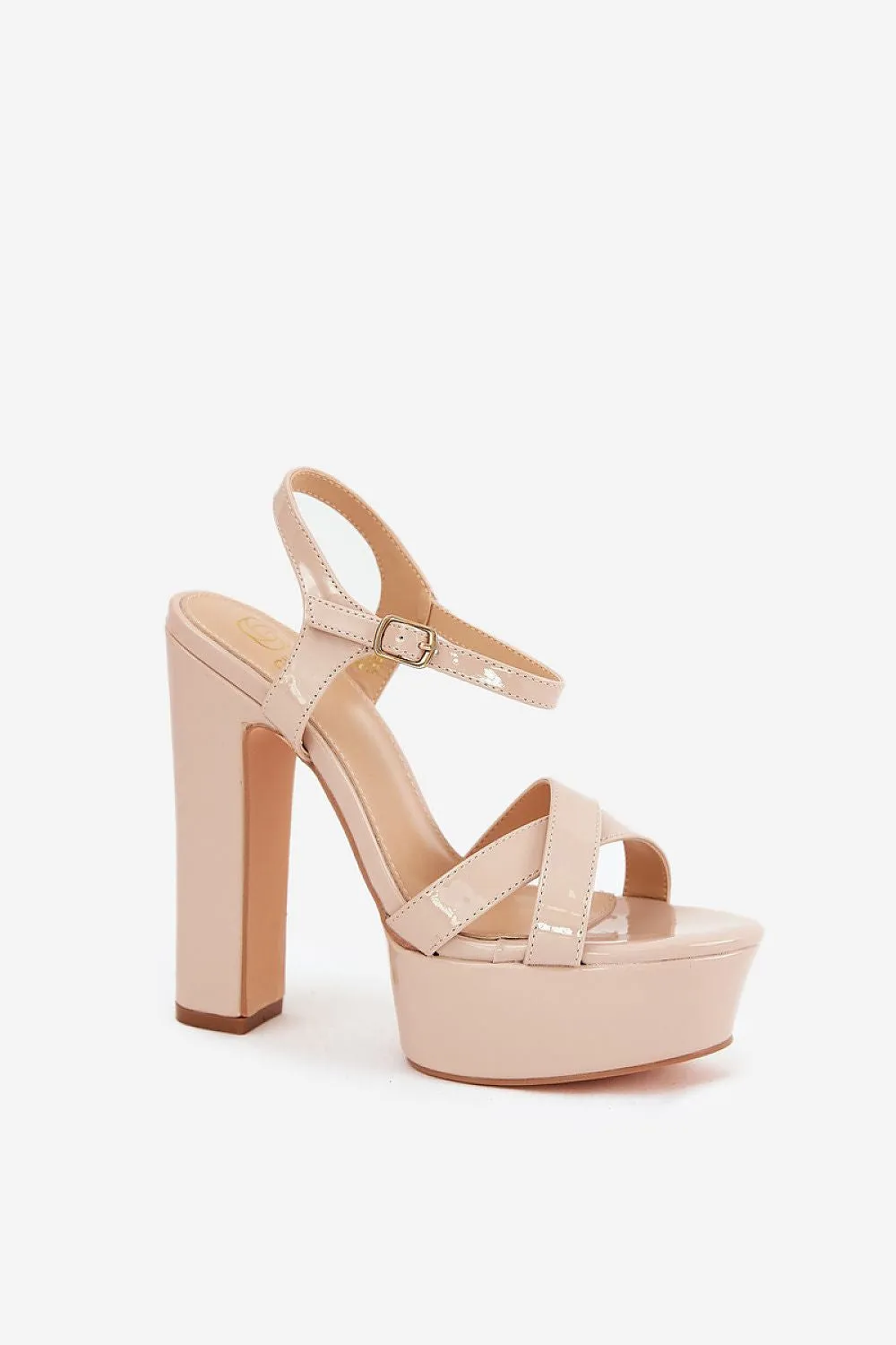 Stylish sandals with high block heels