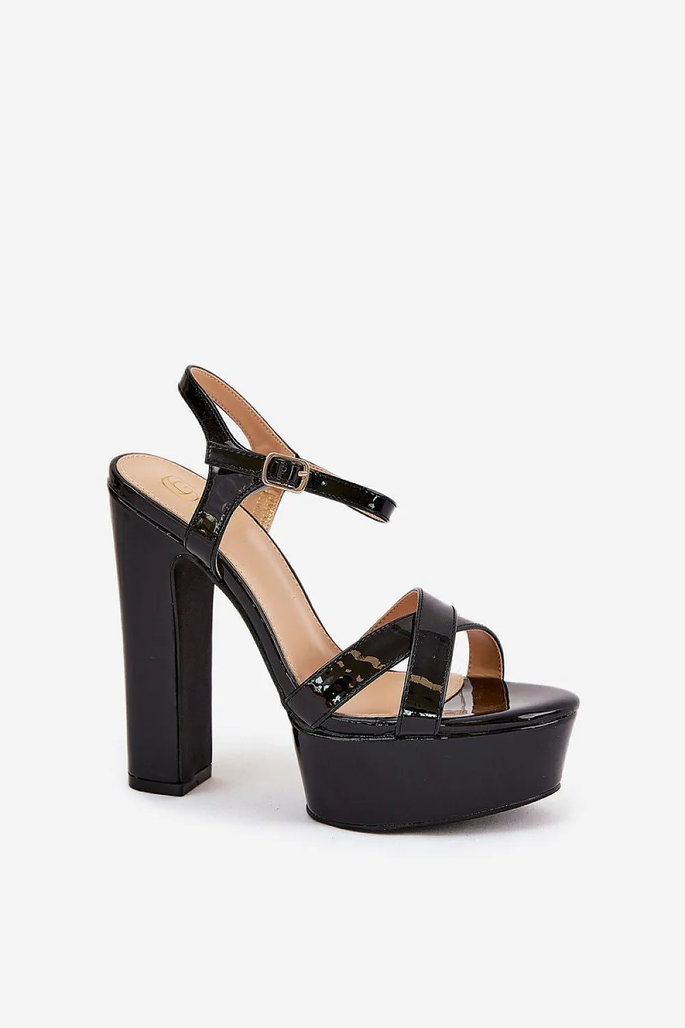 Stylish sandals with high block heels