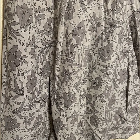 Sundance Botanical Garden Floral‎ Maxi Skirt Linen Silk Cream Brown Size 8