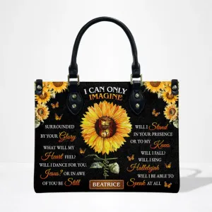 Sunflower I Can Do Leather Bag