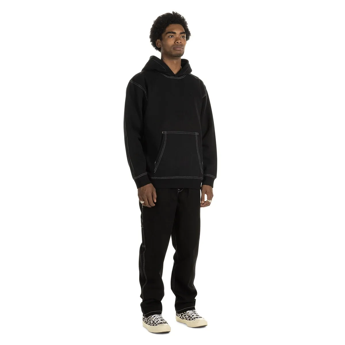 Taikan Men Custom Hoodie Black Contrast Stitch TH0001-BLKCST