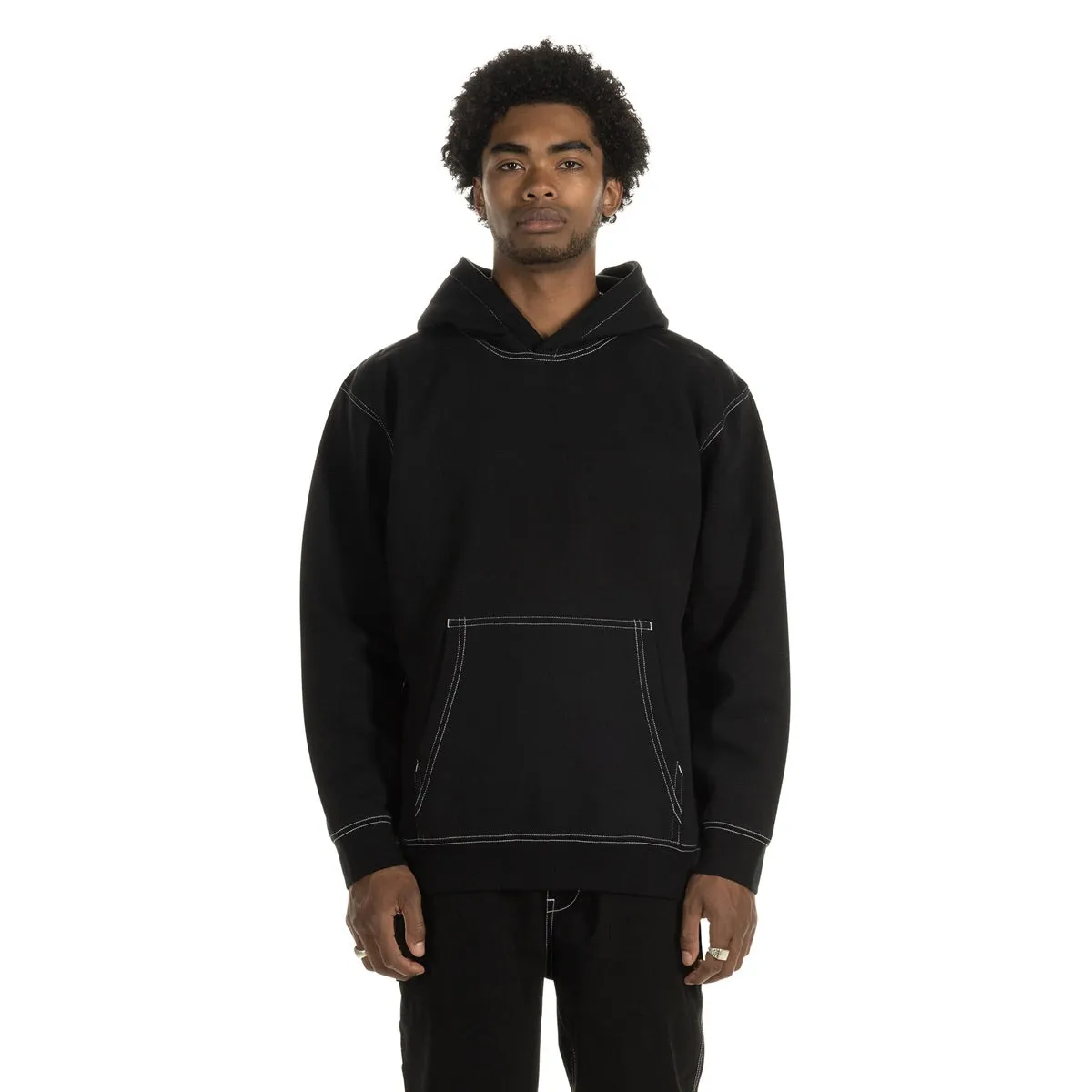 Taikan Men Custom Hoodie Black Contrast Stitch TH0001-BLKCST
