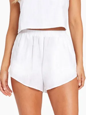 Tallows Short in White EcoLinen