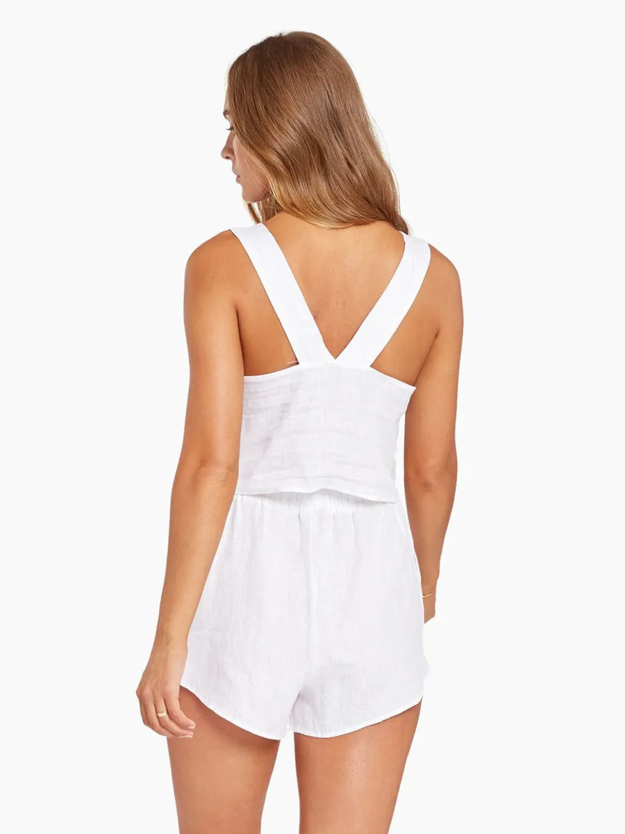 Tallows Short in White EcoLinen