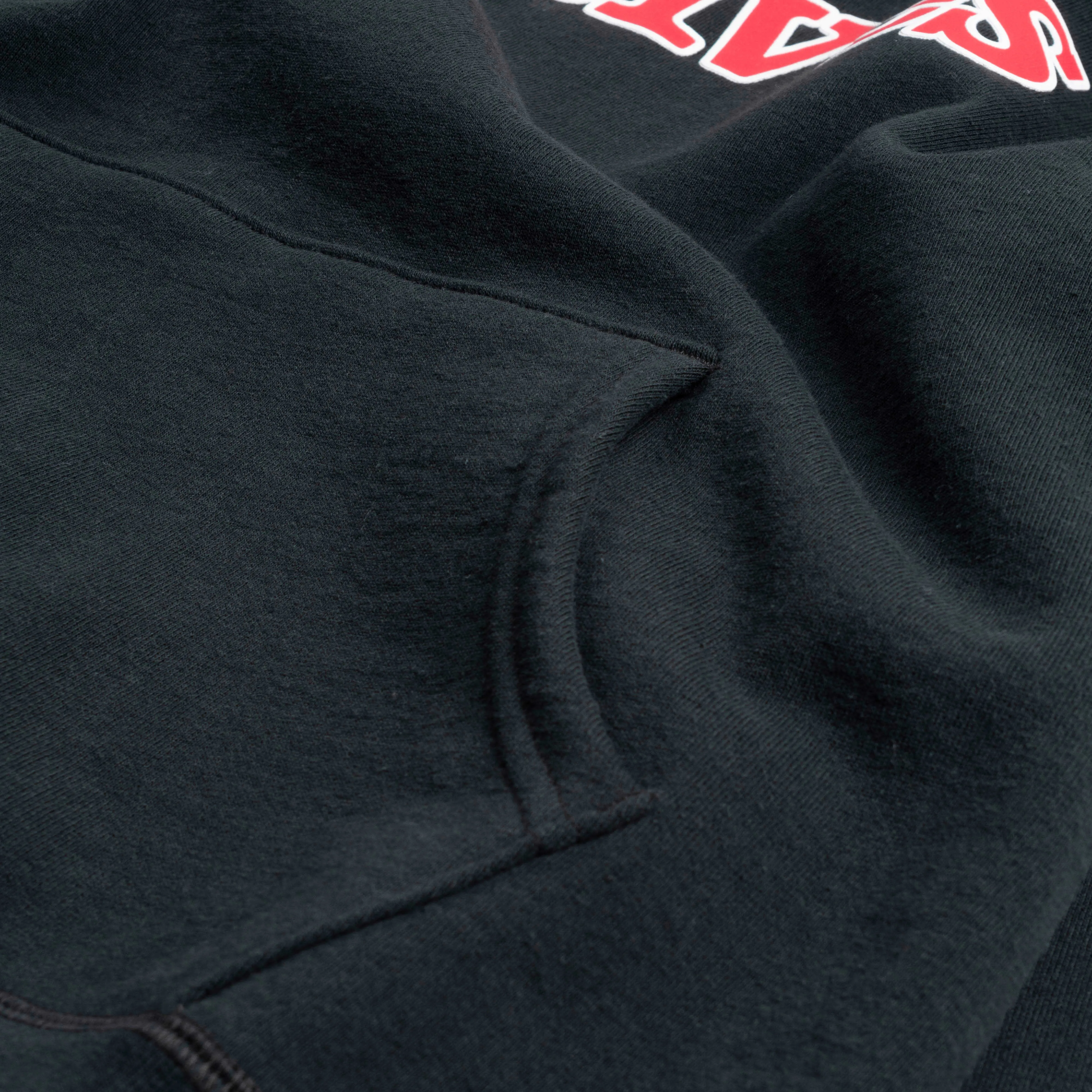 Team Lettering Snap Hoodie Black