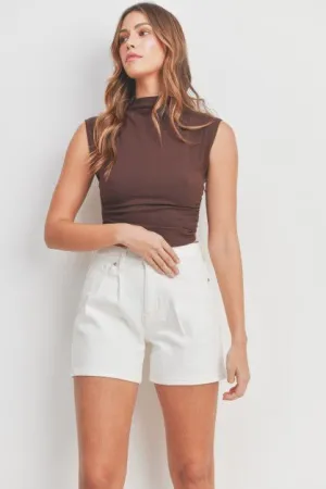 The Macy Pleated Short - Off White