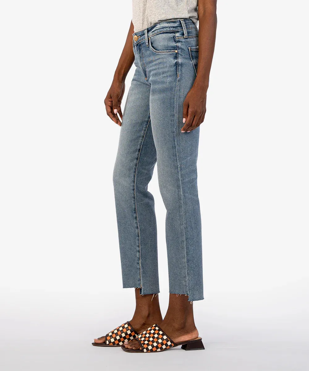 The Reese Straight Leg Ankle Jeans - Operated Wash