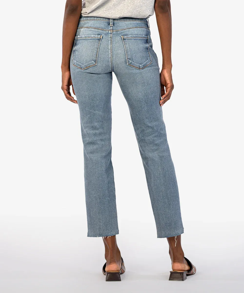 The Reese Straight Leg Ankle Jeans - Operated Wash