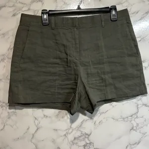 Theory Linen Blend Shorts Green Size 10