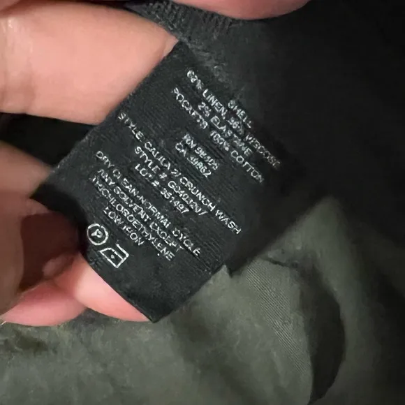 Theory Linen Blend Shorts Green Size 10