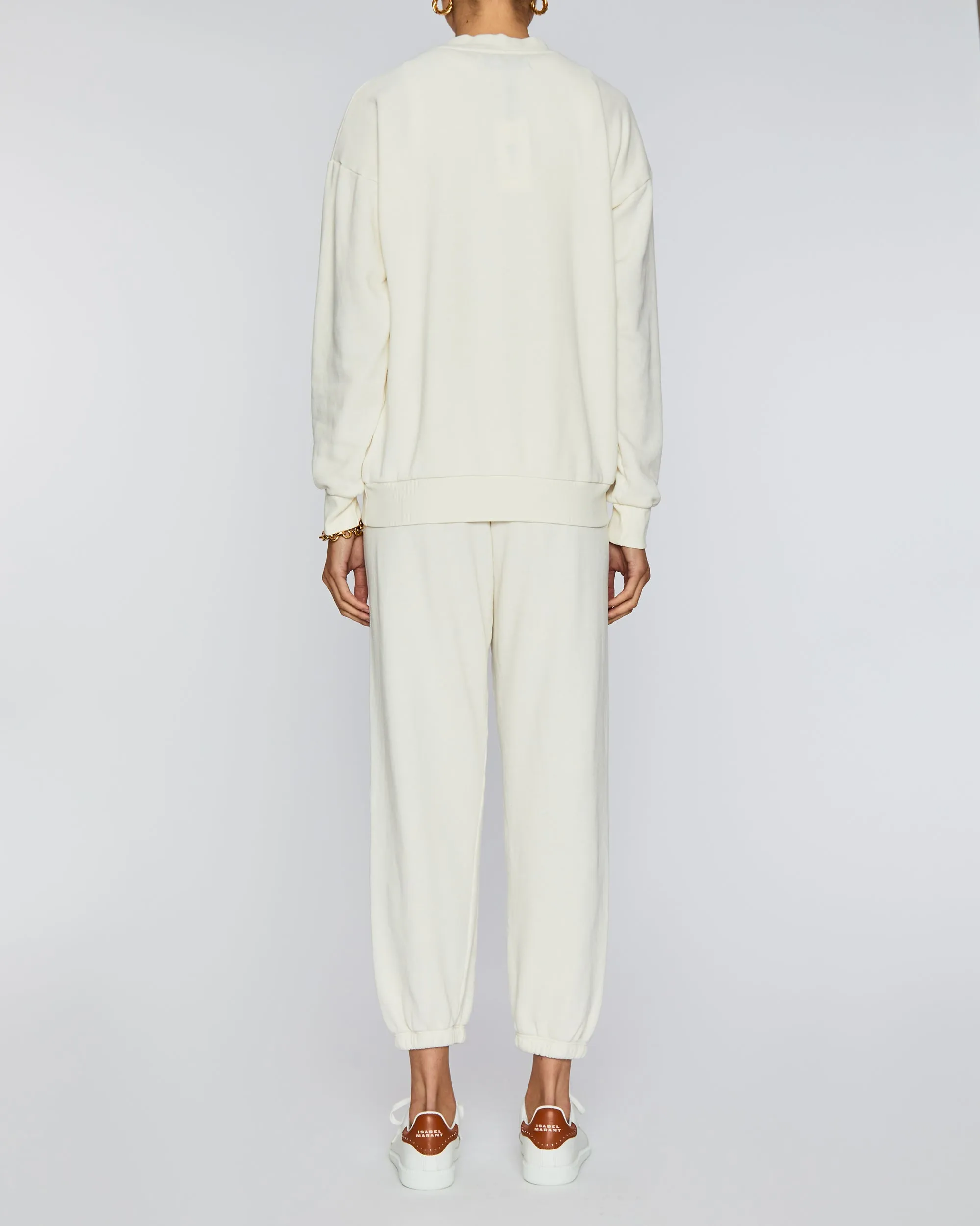 Tiny Logo Sweatshirt in Creme